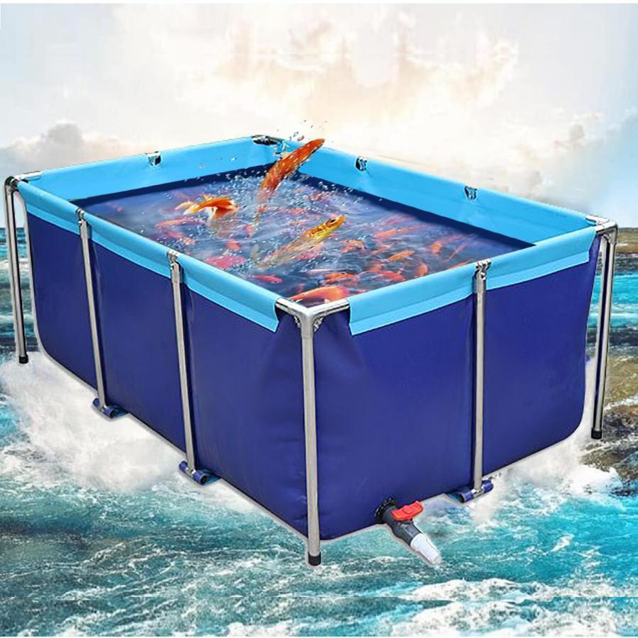 水槽セット プール 大型 フレームプール 屋外水槽 大型水槽 長方形プール 立体養魚池 ファミリープール..