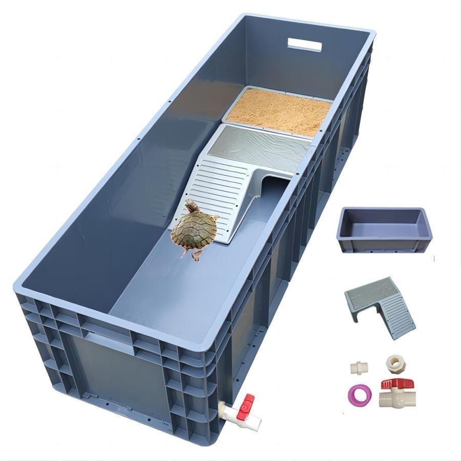亀 水槽 大きい 亀の水槽 特大亀 飼育ケース 蓋付きカメ 水槽セット 初心者向け 爬虫類繁殖ボックス 排..