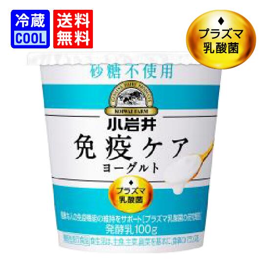 【送料無料】小岩井乳業 小岩井免疫ケアヨーグルト 砂糖不使用 100g ヨーグルト koiwai 乳酸菌 飲料 免疫 ケア プラズマ乳酸菌 安定剤不使用 食べき...