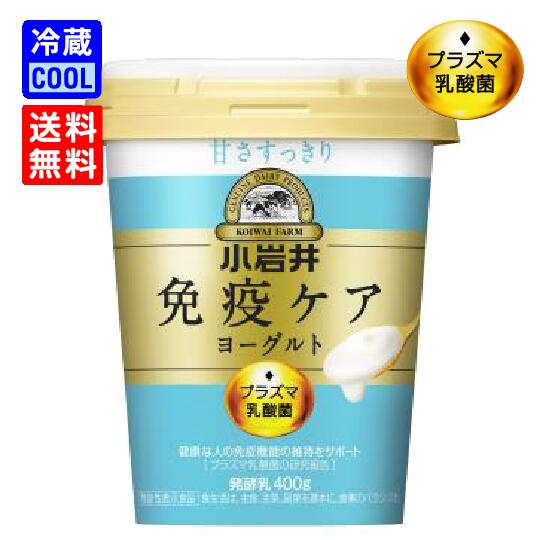 【送料無料】小岩井乳業　小岩井 免疫ケアヨーグルト 甘さすっきり 400g　ヨーグルト　koiwai　乳酸菌 飲料 免疫 ケア プラズマ乳酸菌　安定剤不使用　[冷蔵]