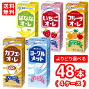 【送料無料】【選べる種類】雪印メグミルク オ・レ飲料 LL200ml 48本(4ケース) カフェ・オ・レ いちごオ・レ ばななオ・レ フルーツオ・レ ヨーグルメ...
