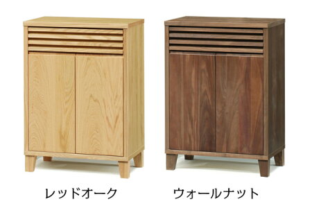 サイドボードムサシ62レッドオーク材/ウォールナット材送料無料【家具のよろこび】