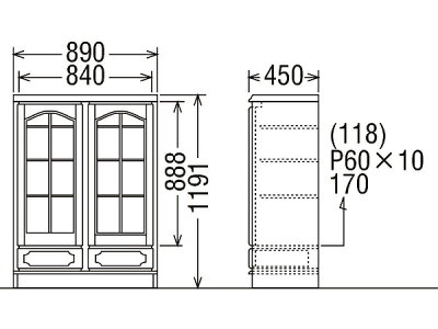 カリモクコロニアルサイドボード幅221HC3010NKHC4500NK送料無料【家具のよろこび】