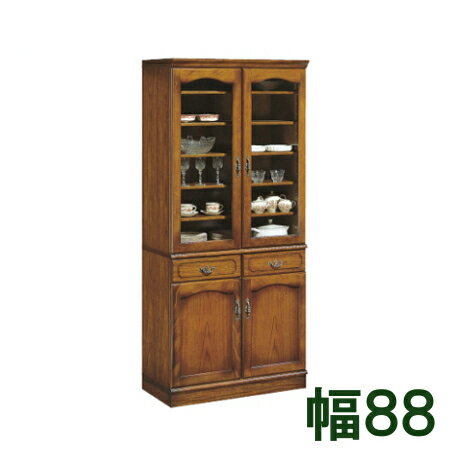 カリモク 食器棚 幅88 EC3080NK ブナ 送料無料 家具のよろこび 【店頭受取対応商品】