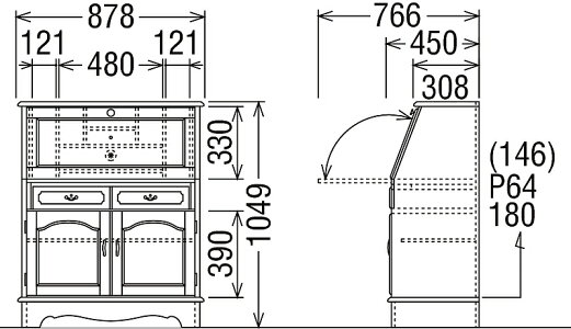 【割引クーポン配布中】カリモクライティングビューローQC3011NKブナ材送料無料家具のよろこび【店頭受取対応商品】