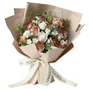 Fiorifiore ソープフラワー 18本 バラ 花束 プレゼント 母の日 敬老の日 誕生日 結婚祝い 女性 人気 退職 送別 造花 インテリア ブーケ