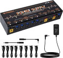 STRICH エフェクター電源 ハイパワーサプライ 10チャンネル DC 9V/12V/18V(500mA/1000mA) 高出力ペダル電源 ショートサーキット保護 ノイズ低減回路設計 電源アダプター SPS-30 MAX