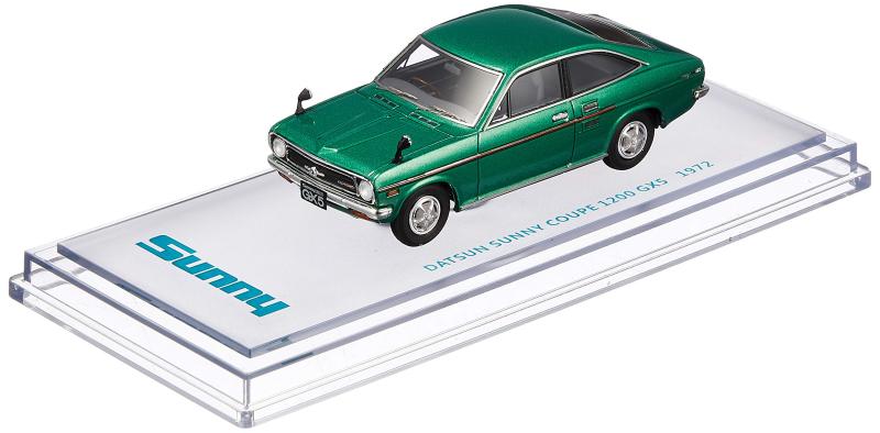 ENIF 1/43 ニッサン サニー 1200 GX5 クーペ 1972年型 グリーンメタリック 完成品