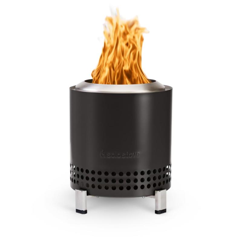 Solo Stove Mesa 卓上ファイヤーピット スタンド付き 低煙 アウトドア ミニファイヤー 都会 郊外用 ペレットまたは木製燃料 安全燃焼 ステンレススチール トラベルバッグ付き