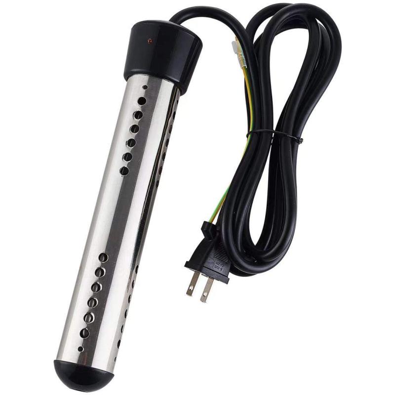 Link Hit 水中用湯沸かし投げ込みヒーター 100V 1KW(10A) 自動保温70℃サーモスタット付 2m電線 日本語..