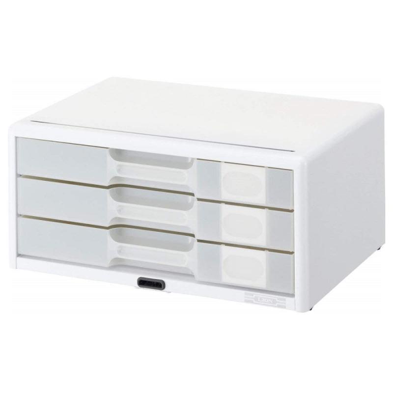 ライオン事務器 カギ付き レターケース 半透明 A4