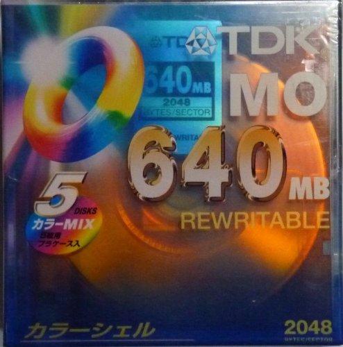 TDK MO 640MB 5枚入りカラーミックス アンフォーマット TDK MO 640MB 5枚入りカラーミックス アンフォーマット
