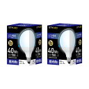 スタイルド LED電球 2個セット E26 昼光色 40W形相当 ボール形 広配光タイプ 5年 HDG40D2