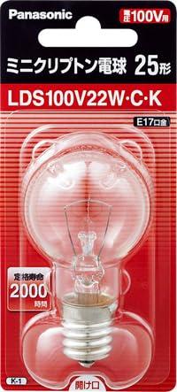 パナソニック 5個セット ミニクリプトン電球 100V 25W形 クリア E17口金 LDS100V22WCK_set