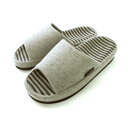 オクムラ スリッパ With 足のサイズにfit シンプルなモノトーンボーダー 裏面はへたりにくい素材 疲れにくい