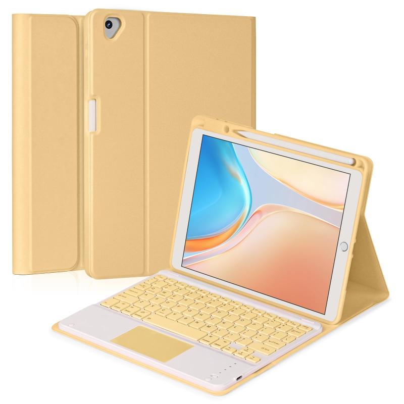 iPadキーボードケース iPad bluetooth キーボード付きカバー タッチパッド搭載 上部ペンホルダー apple pencil 収納・充電対応 スタンド機能 薄型 全面保護