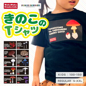 かわいい きのこTシャツ 《 敬老の日 2025 おしゃれ グッズ ウェア 半袖 綿100% キッズ メンズ レディース 男性 女性 服 子供服 かわいい かっこいい プレゼント ギフト 記念品 推し活 キノコ 猛毒 》