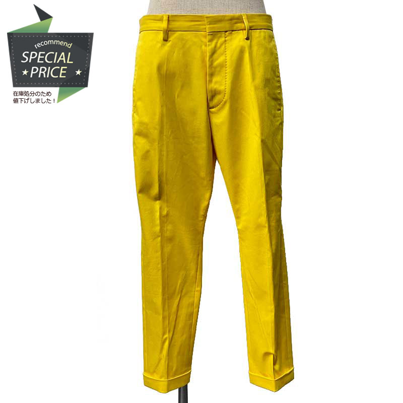 DSQUARED2 ディースクエアード パンツ コットン イエロー #46 S74KB0107/S39021/172 18SS 【中古】