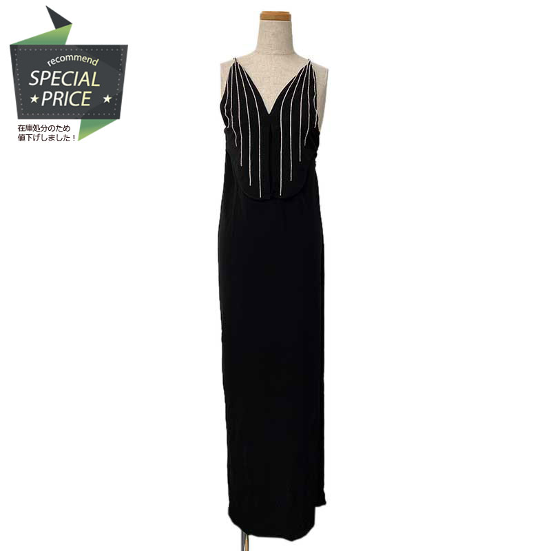 Dsquared2 ディースクエアード クリスタルキャミLドレス レーヨン ブラック #XS S75CV0532S22679 キャ..