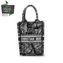 Christian Dior クリスチャン・ディオール ブックトート ミニ フォンバッグ キャンバス ブラック ホワイト S5555COMP_M993 ショルダ...