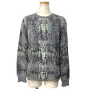 CHANEL シャネル ニット セーター モヘア ナイロン ウール ブルー マルチカラー #40 P50040K06385 スパンコール ラウンドネック モヘア...