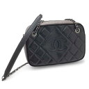 CHANEL シャネル バレリーナ チェーンショルダーバッグ レザー ブラック グレー A93015 ヴィンテージシルバー金具 カメラバッグ 2WAYバッグ シ...