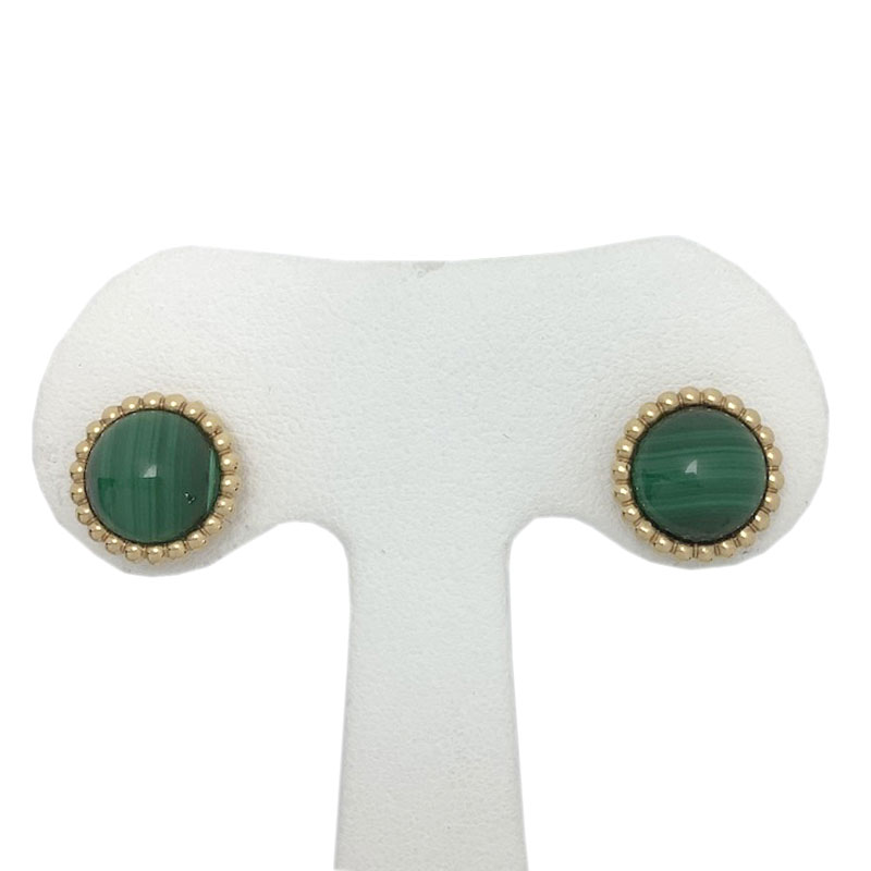 Van Cleef & Arpel ヴァンクリーフ＆アーペル ペルレ クルール ピアス 750YG K18 イエローゴールド マラカイト VCARP4DS00 【中古】のサムネイル