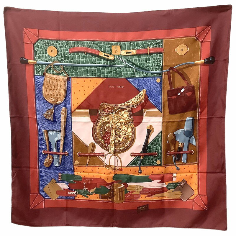 Hermès Tout Cuir シルクスカーフ 楽天市場】エルメス スカーフ cuirの通販