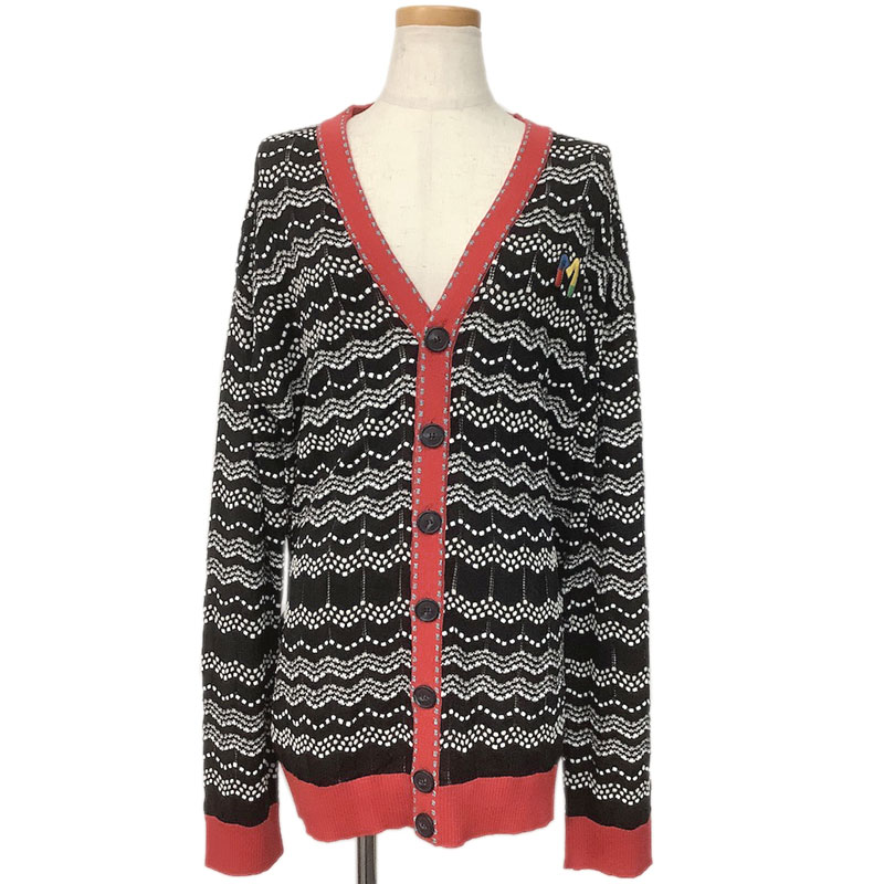 Missoni ミッソーニ カーディガン コットン ポリエステル ウール レーヨン ブラック レッド マルチカラ..