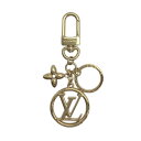 LOUIS VUITTON ルイ・ヴィトン バッグチャーム・LVサークル GP ゴールド M01653 LVロゴ モノグラム・フラワー キーホルダー キーリング チャーム 【中古】