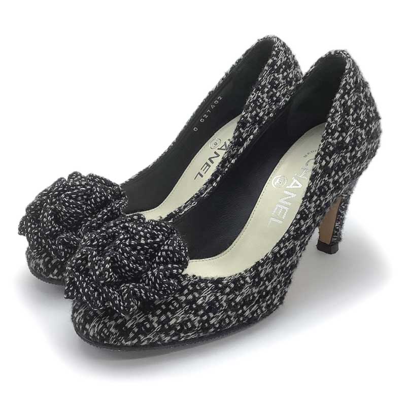 【一気に高級感をプラス】CHANEL パンプス25B ツイード 楽天市場】ツイード パンプス(ブランドシャネル)(靴)の通販