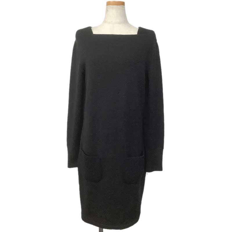 CHANEL シャネル ニットワンピース ウール カシミヤ ナイロン シルク ブラック #42 P44604K04627 MP571..