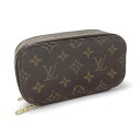 LOUIS VUITTON ルイ・ヴィトン トゥルース・ブラッシュPM モノグラム M47510 ブラシホルダー メイクポーチ 化粧ポーチ 小物入れ 【中古】