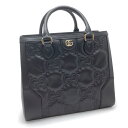GUCCI グッチ GGマトラッセ 2WAYバッグ レザー ブラック 728236 ゴールド金具 キルティング ダブルG ハンドバッグ ショルダーバッグ 【中古...