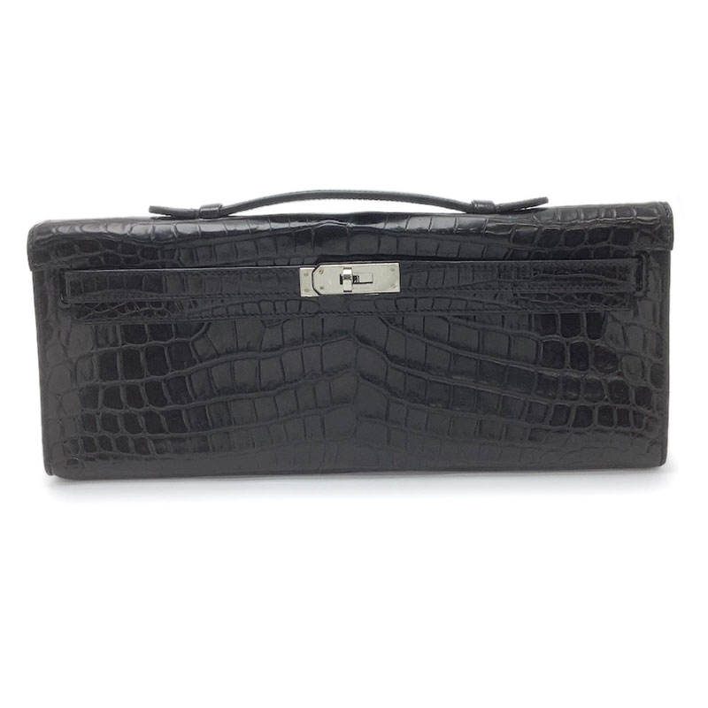 HERMES エルメス ケリーカット 31 ニロティカス ブラック 056977CK89 パラジウム金具 クラッチバッグ セカンドバッグ ハンドバッグ クロコダイル ワニ革 エキゾチックレザー 【中古】のサムネイル