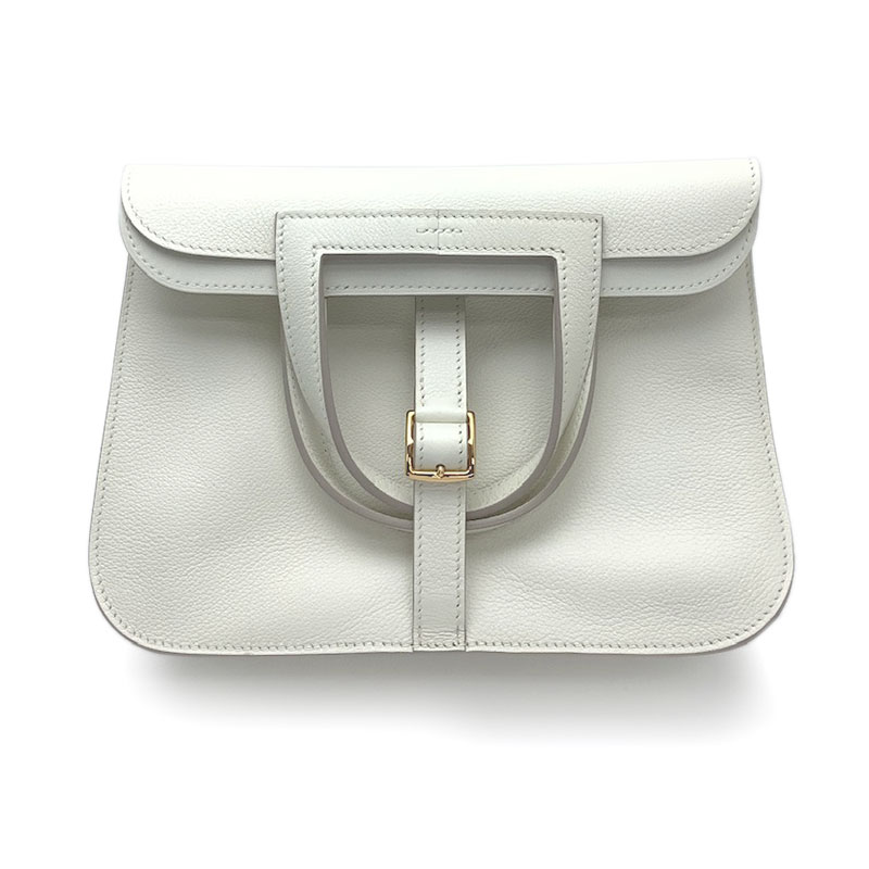 HERMES エルメス アルザン 25cm エヴァーカラー エバーカラー ホワイト ゴールド金具 ハンドバッグ クラッチバッグ ショルダーバッグ 3WAYバッグ 【未使用】
