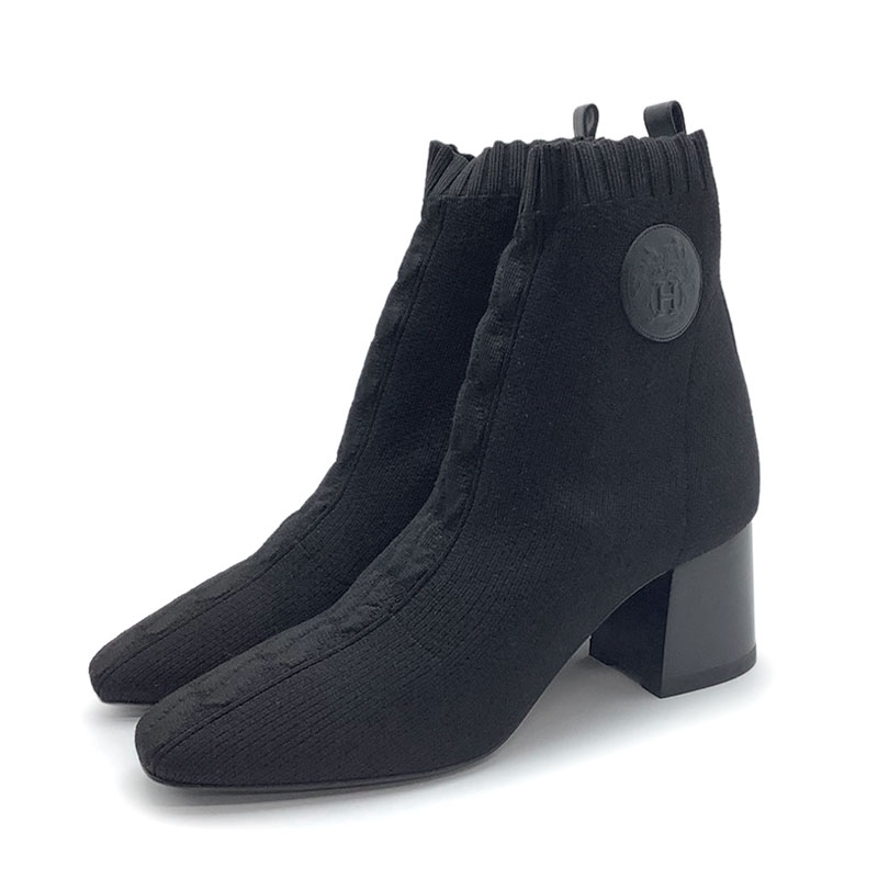 HERMES エルメス ヴォルバー60 アンクルニットブーツ ファブリック ブラック #38 1/2 S192034Z210 ショートブーツ 【未使用】のサムネイル