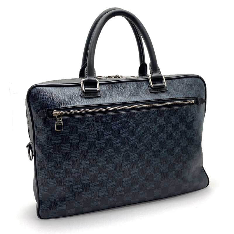 LOUIS VUITTON ルイ・ヴィトン ポルト・ドキュマン ダミエ・コバルト N41347 ビジネスバッグ ブリーフケース ショルダーバッグ 2WAYバッグ 【中古】