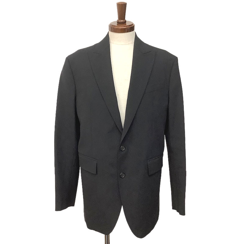 Dsquared2 ディースクエアード テーラードジャケット ウール ポリウレタン ブラック #50 S74BN1043 S40320 蛍光 ピンク オーバーサイズ ワッペン 2021年 【中古】