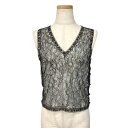 CHANEL シャネル ノースリーブ トップス キャミソール アンサンブル 2点セット ポリアミド レーヨン ブラック ホワイト #36 P15695W0262...