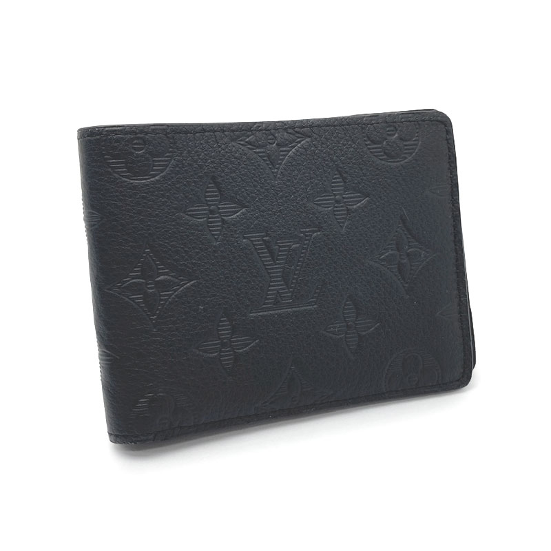 LOUIS VUITTON ルイ・ヴィトン ポルトフォイユ・ミュルティプル モノグラム・シャドウ ノワール ブラック M62901 二つ折り財布 札入れ カードケース ポルトフォイユミュルティプル 【新品】