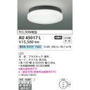 コイズミ エクステリアライト 防雨防湿型シーリング FCL20W相当 KAU45017L 昼白色 軒下シーリング