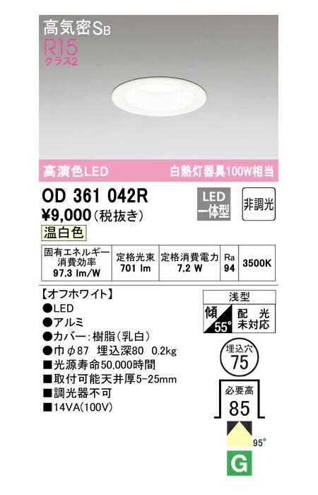 ǥå LEDη饤 եۥ磻 OD361042RS  Ĵ Ǯ100W