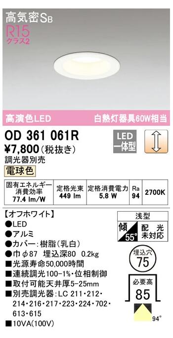 ǥå LEDη饤 եۥ磻 OD361061RS ŵ忧 Ϣ³Ĵ Ǯ60W