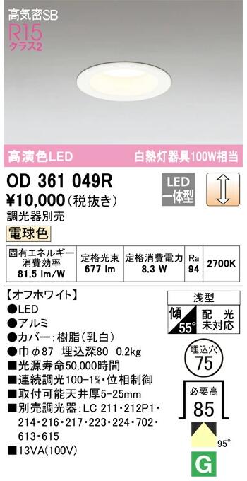 ǥå LEDη饤 եۥ磻 OD361049RS ŵ忧 Ϣ³Ĵ Ǯ100W