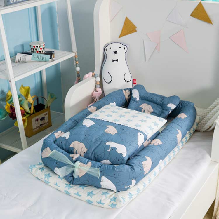 ベビーベッド ベッドインベッド 布団カバー 昼寝布団 折りたたみ 持ち運び コンパクト 添い寝 男の子 女の子 0歳〜3歳 ベビーベッド 折り畳み 赤ちゃん ベビー 出産祝い 新生児 長く使える 寝返り防止 転落防止 洗濯可能 通気性 送料無料 2