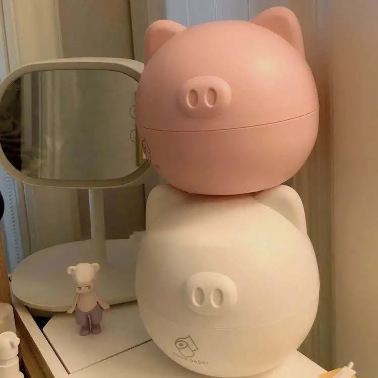 ティッシュボックス ティッシュケース ティッシュカバー ティッシュペーパーケース ティッシュペーパー ボックス ティッシュ コンパクト ペーパーポット ティシュケース トイレットペーパーケース 収納 おしゃれ 北欧風 ティッシュ 可愛い豚 [3]