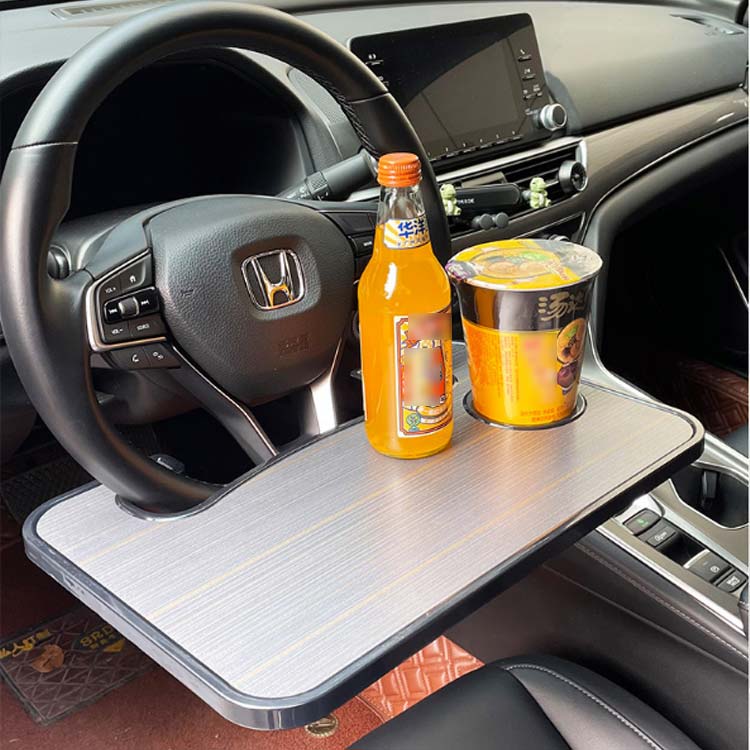 車載テーブル ドリンクホルダー 車 後部座席テーブル 折りたたみ ハンドル 車内 収納 ハンドルテーブル 車用トレイ 食事 マルチテーブル フロントテーブル 車中泊 車内泊 作業台 食事台 車内テーブル 飲み物 タブレット
