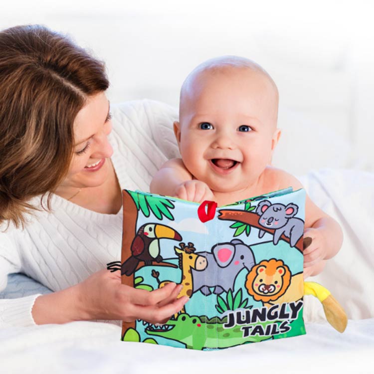 アニマル 絵本 7種 1歳 動物ソフトブック かしゃかしゃ 知育玩具 立体尻尾 おもちゃ 布絵本 カシャカシャ 洗える 0歳から ベビー カシャカシャ 2歳 赤ちゃん 男の子 女の子 布えほん 知育玩具 絵本 音の出る 洗濯 誕生日 出産祝い 2