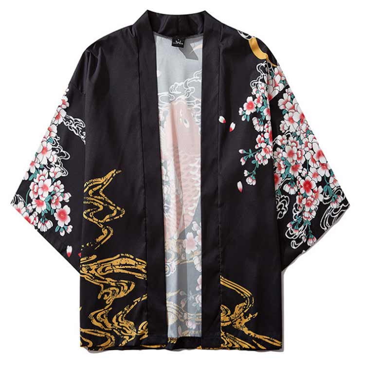 法被 はっぴ 大人 メンズ レディース 鶴 鯉 羽織り 半纏 はんてん 半被 お祭り 和装 和風 和柄 カーディガン 夏 夏祭り 浴衣 イベント 七分袖 羽織 甚平 部屋着 大きいサイズ 花火大会 薄手 夏物 コスプレ コスチューム 送料無料